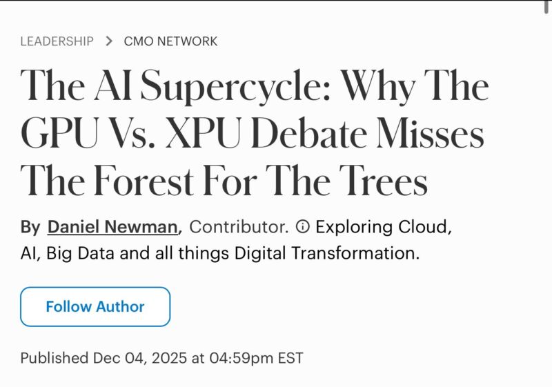 Image for the Tweet beginning: New oped on Forbes putting